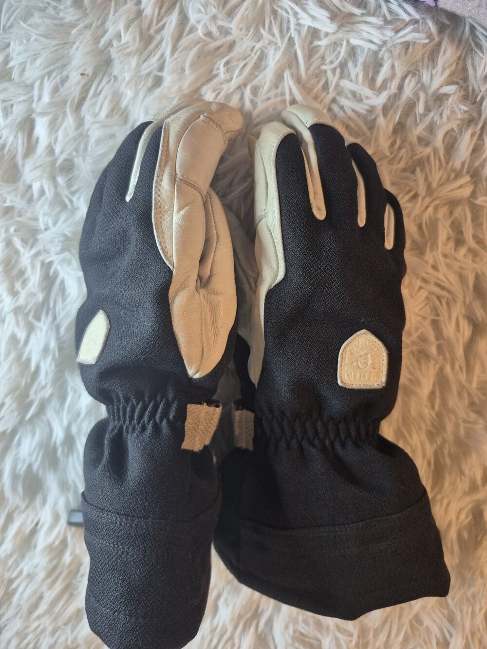 Hestra Alpine Pro Leather Gortex 5 Finger Patrol Gauntlet Unisex Gloves Sz 8